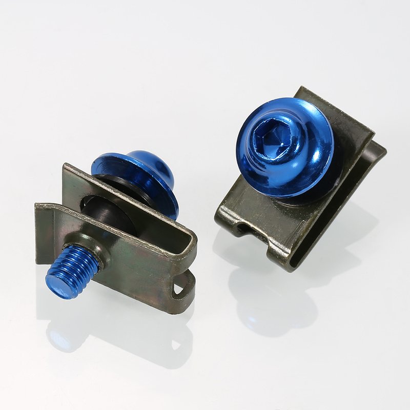 10pcs Blue M5 5mm Aluminium Motorcycle Fastener Clips Screw Nuts Kit Fairing Bolts Set Car Styling Car Accessories Auto Parts