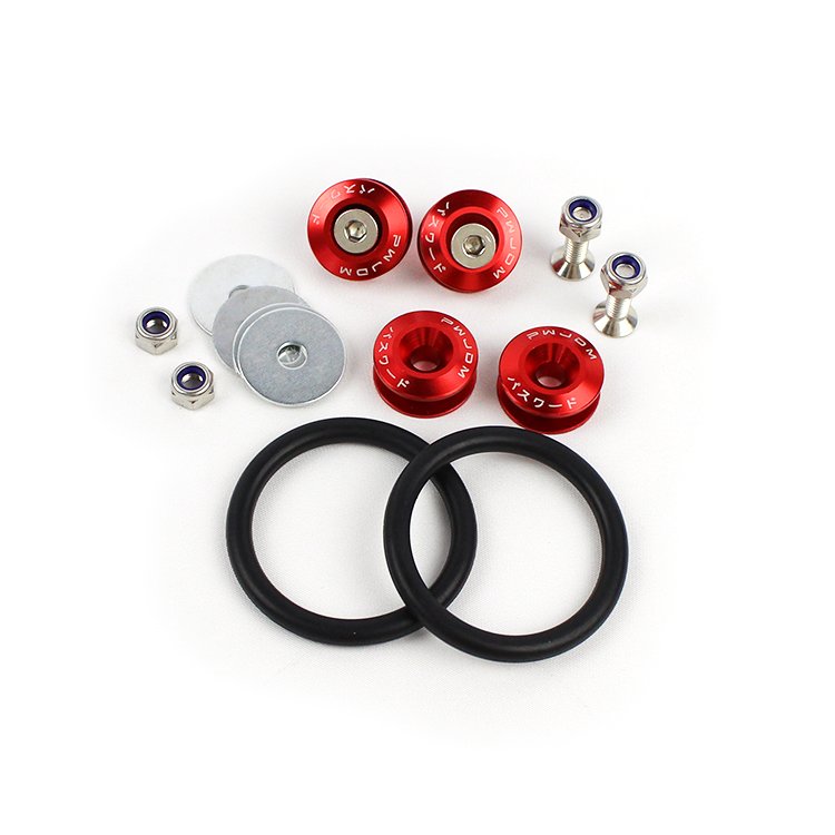 Universal Aluminum Quick Release Bumper Fastener Kit Front Fender Washer Clip Loop Ring for Cars Auto Fastener & Clip
