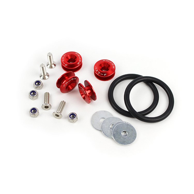 Universal Aluminum Quick Release Bumper Fastener Kit Front Fender Washer Clip Loop Ring for Cars Auto Fastener & Clip