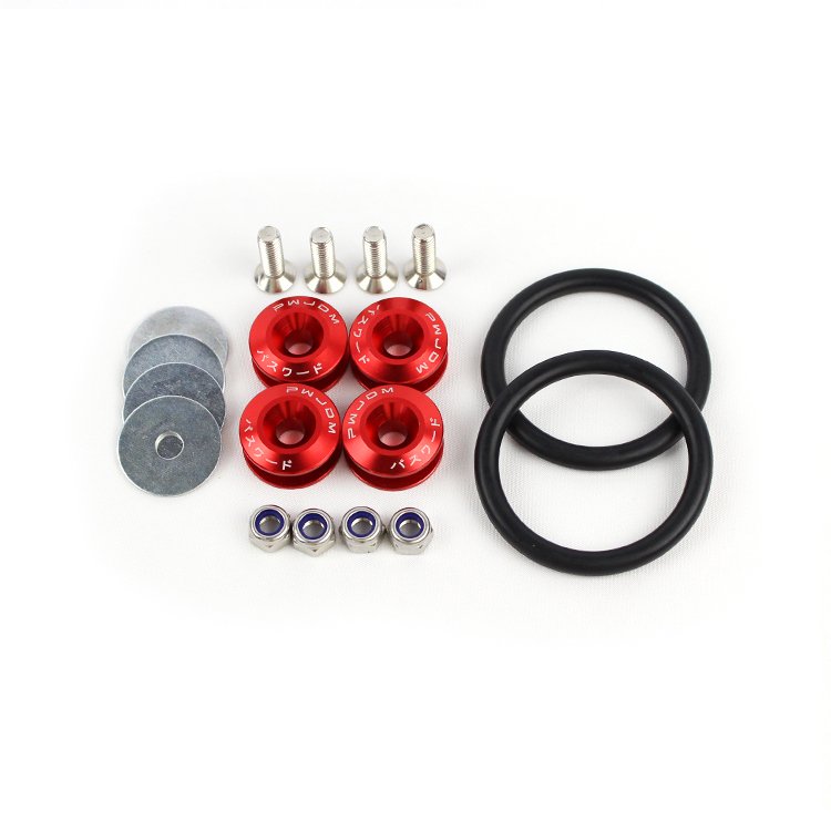 Universal Aluminum Quick Release Bumper Fastener Kit Front Fender Washer Clip Loop Ring for Cars Auto Fastener & Clip