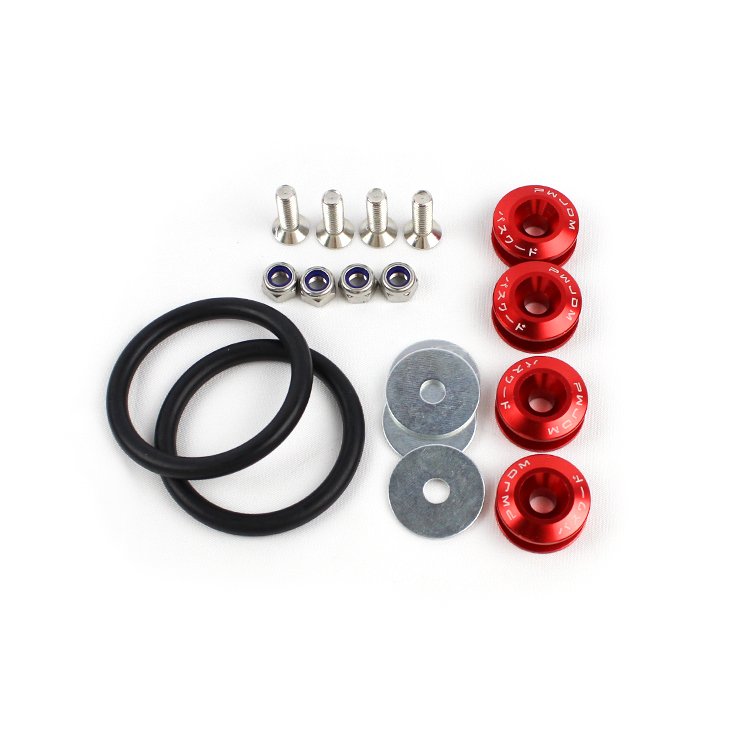 Universal Aluminum Quick Release Bumper Fastener Kit Front Fender Washer Clip Loop Ring for Cars Auto Fastener & Clip