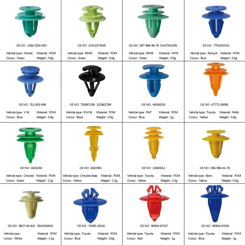 Auto Clip And Plastic Fastener Manufacturer For The Car mixed 200pcs
