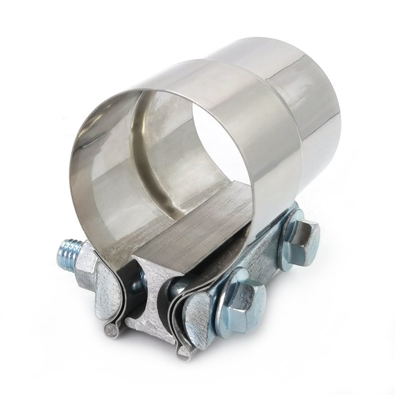 5 Inch Lap Joint Exhaust Band Clamps Preformed Stainless Steel 5" Stepped Diesel Exhaust Clamps