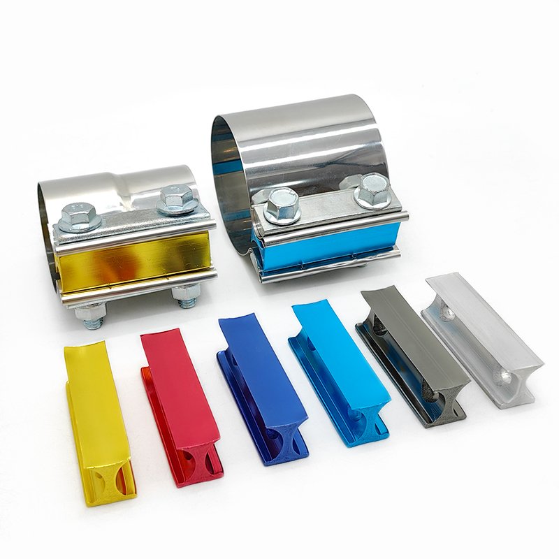 5 Inch Lap Joint Exhaust Band Clamps Preformed Stainless Steel 5" Stepped Diesel Exhaust Clamps