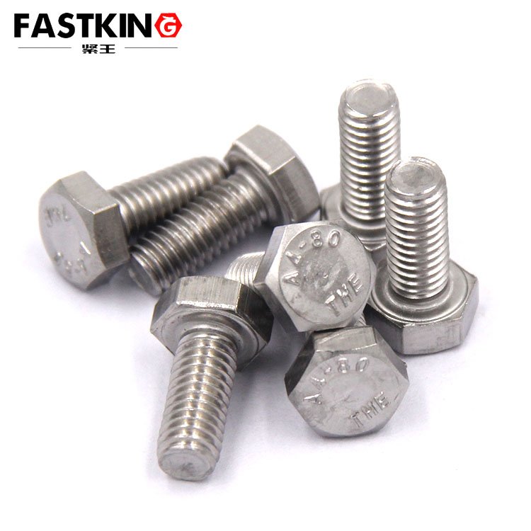 Stainless Steel 304 Auto Fasteners New Style Hex Bolts DIN933 M2 M3 M4 M5 M6-M48