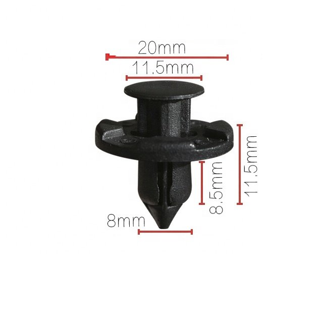 01553-09321 Black Push Type Auto Fastener Plastic Clips