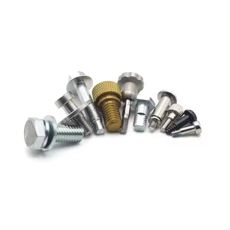High Precision Stainless Steel Bronze Brass Knurled Screw With Custom Round Anodized Aluminum Knurled Thumb Screw