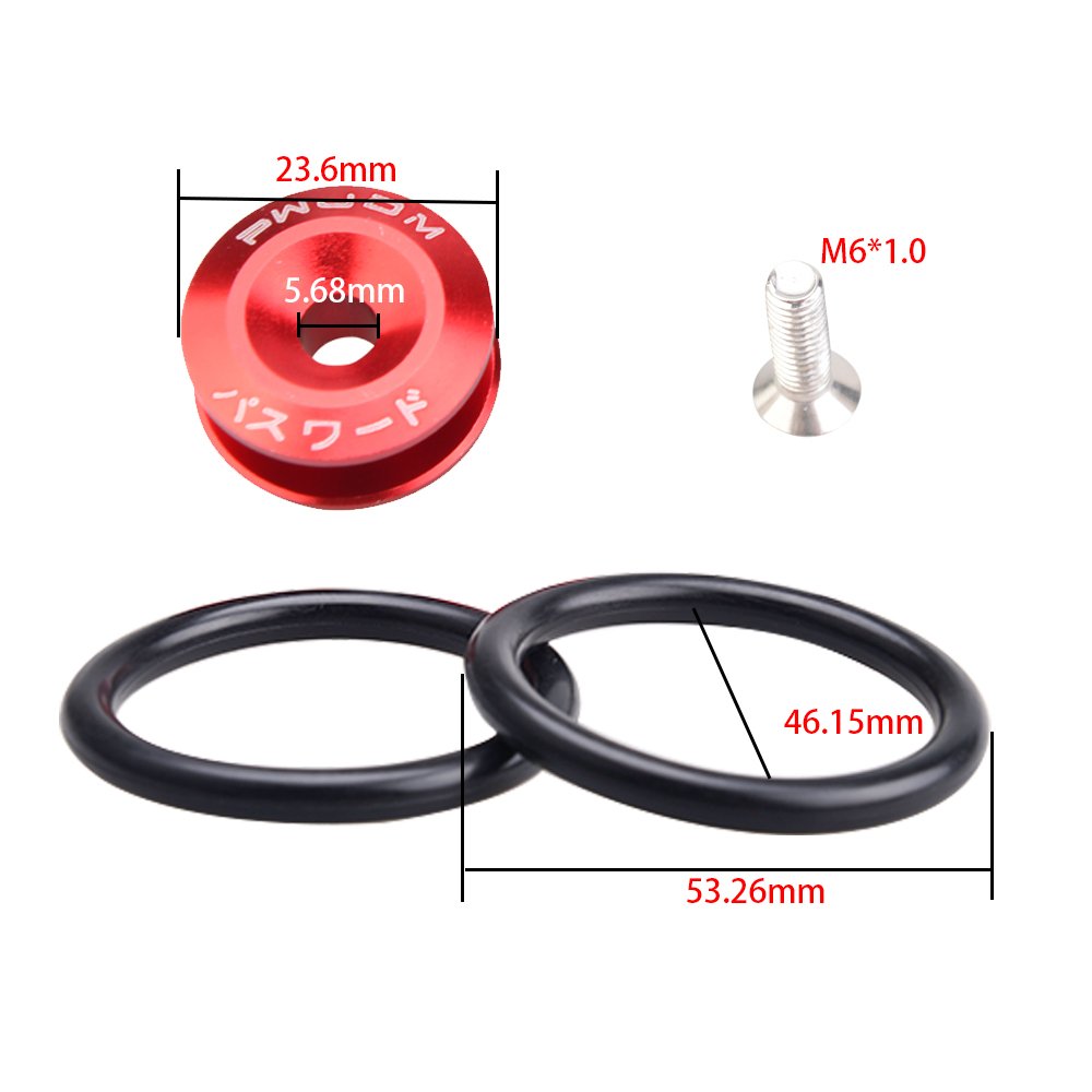Universal JDM Quick Release Fasteners are ideal for front bumpers, rear bumpers, and trunk / hatch lids