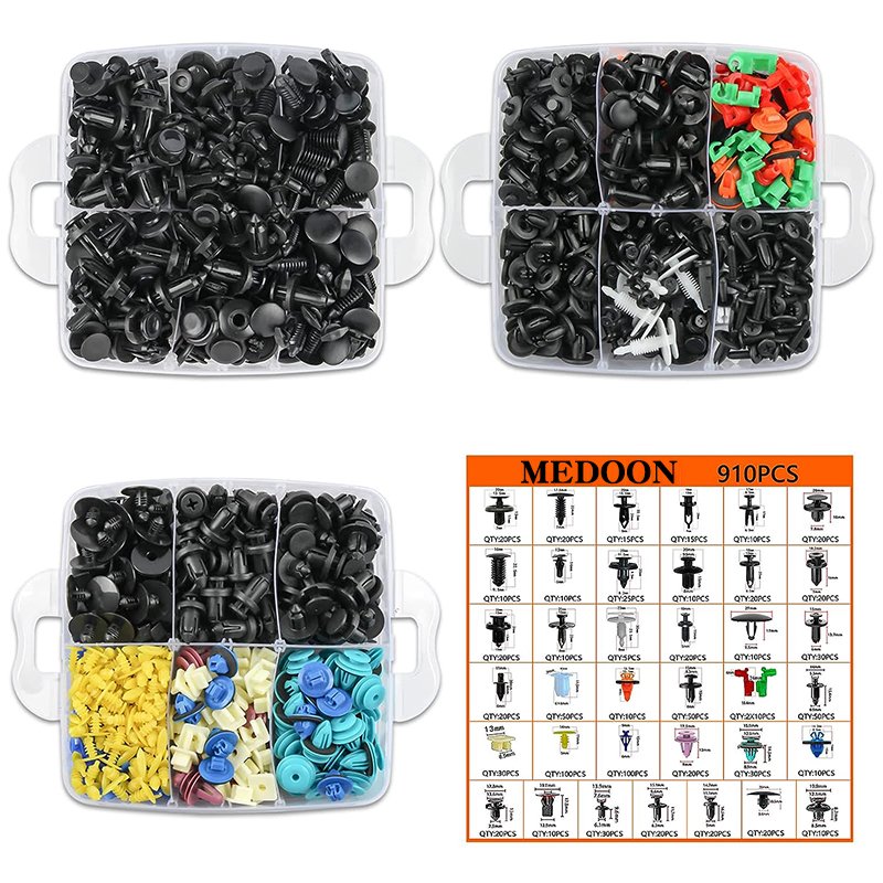 955pcs Auto Clips Mixed Size Car Push Retainer Clips Auto Fasteners For GM Ford Toyota Honda