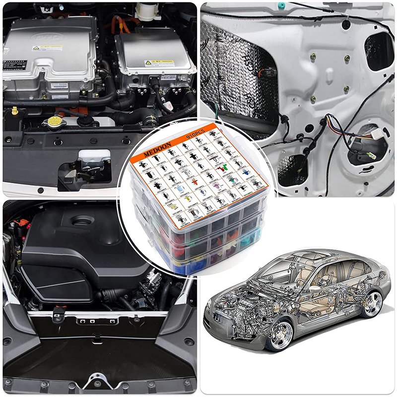 955pcs Auto Clips Mixed Size Car Push Retainer Clips Auto Fasteners For GM Ford Toyota Honda