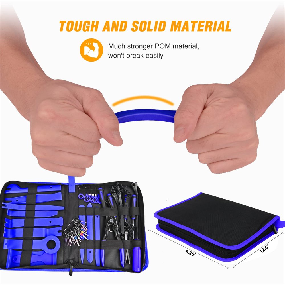 Crowbar Pry Kit Car Panel Radio Removal Clip Pliers Push Pin Bumper Retainer Set Fastener Terminal Trim Removal Tool