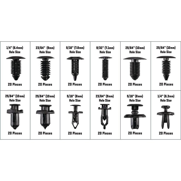 Factory direct sales in Southeast Asia Boxed bulk car clips More than 8000 molds can be opened to customize auto fastener clip