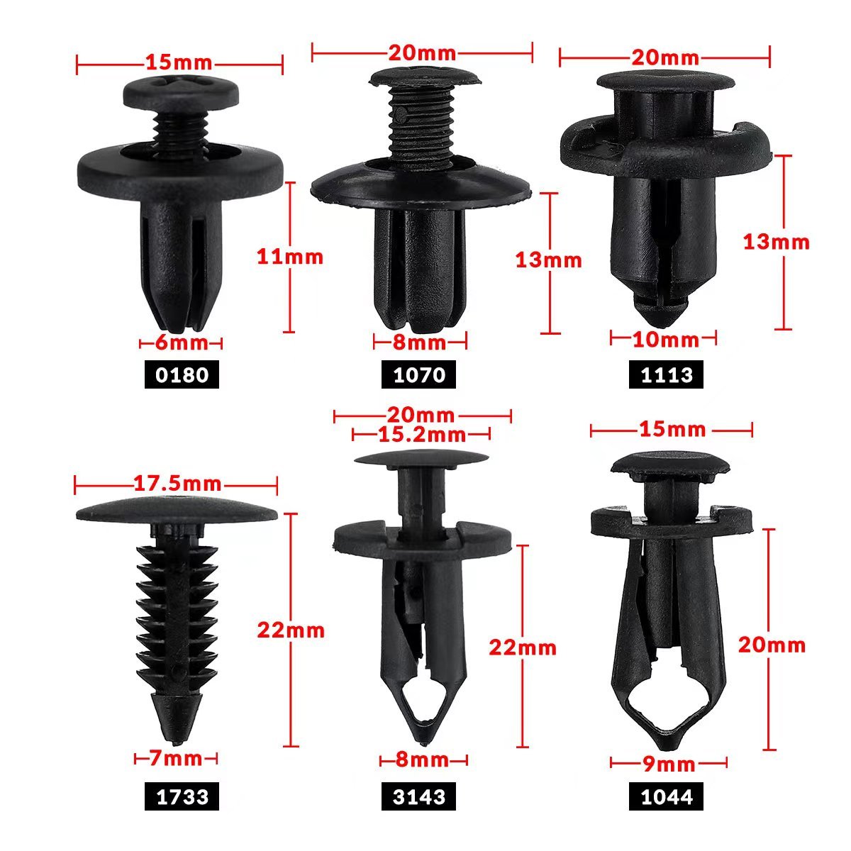 723/620620pcs/box Car Fastener Clips Mixed Car Fasteners Door Trim Panel Auto Bumper Clips
