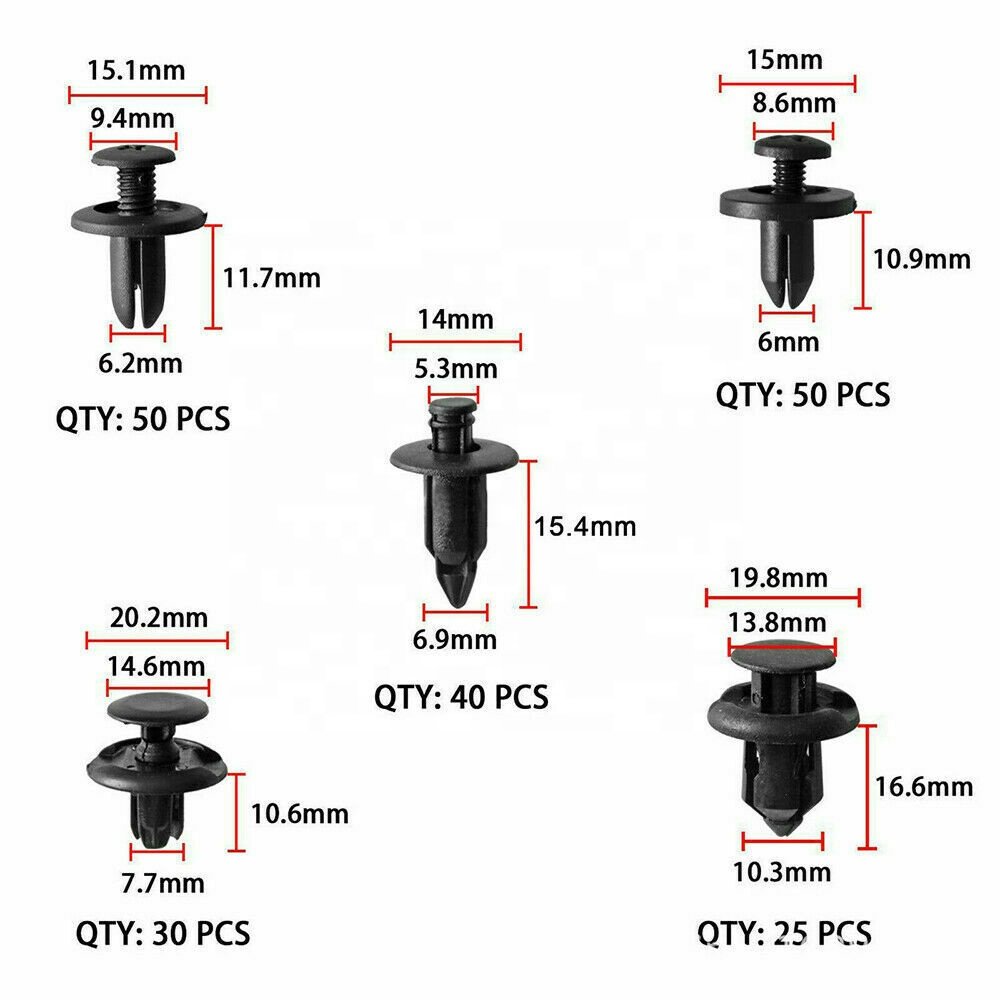 635pcs Car Plastic Fastener Clips Set with Box Mixed Auto Body Push Retainer Pin Rivet Bumper Door Trim Panel Fastener Clip Kit