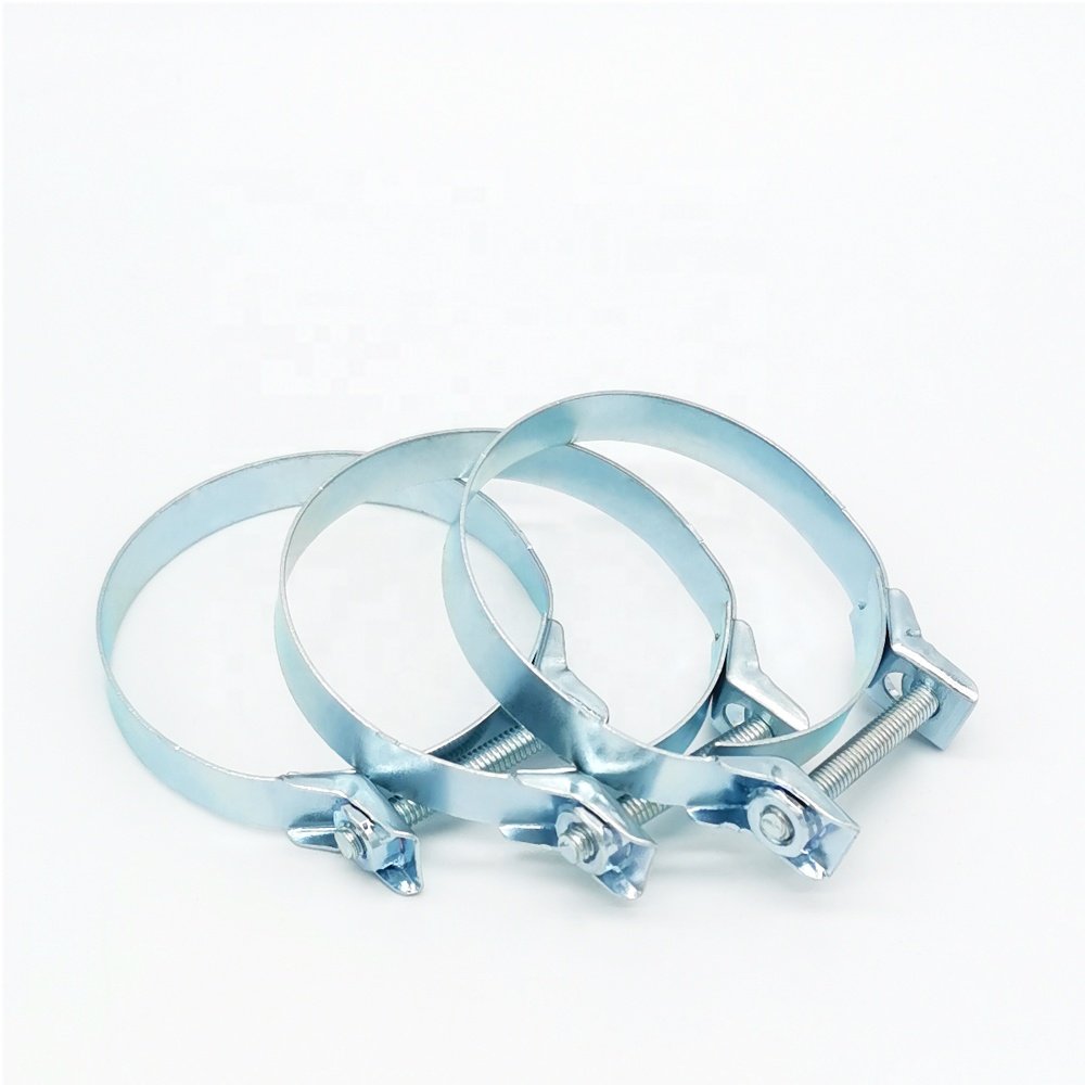 Hot-Selling Oval Auto Air Filter Clamps Steel Carburetor Hose Clamp With Zinc Finish Adjustable Carb Joint for Intake Pipe Clamp