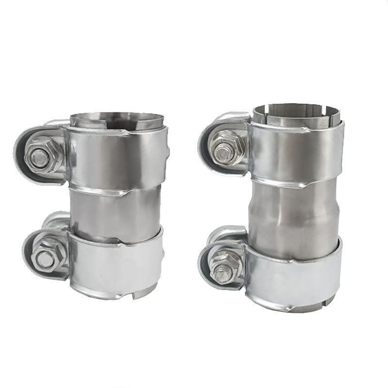 Exhaust Pipe Sleeve Connector for Car Muffler Stainless Steel Turbine Fastening Clamp