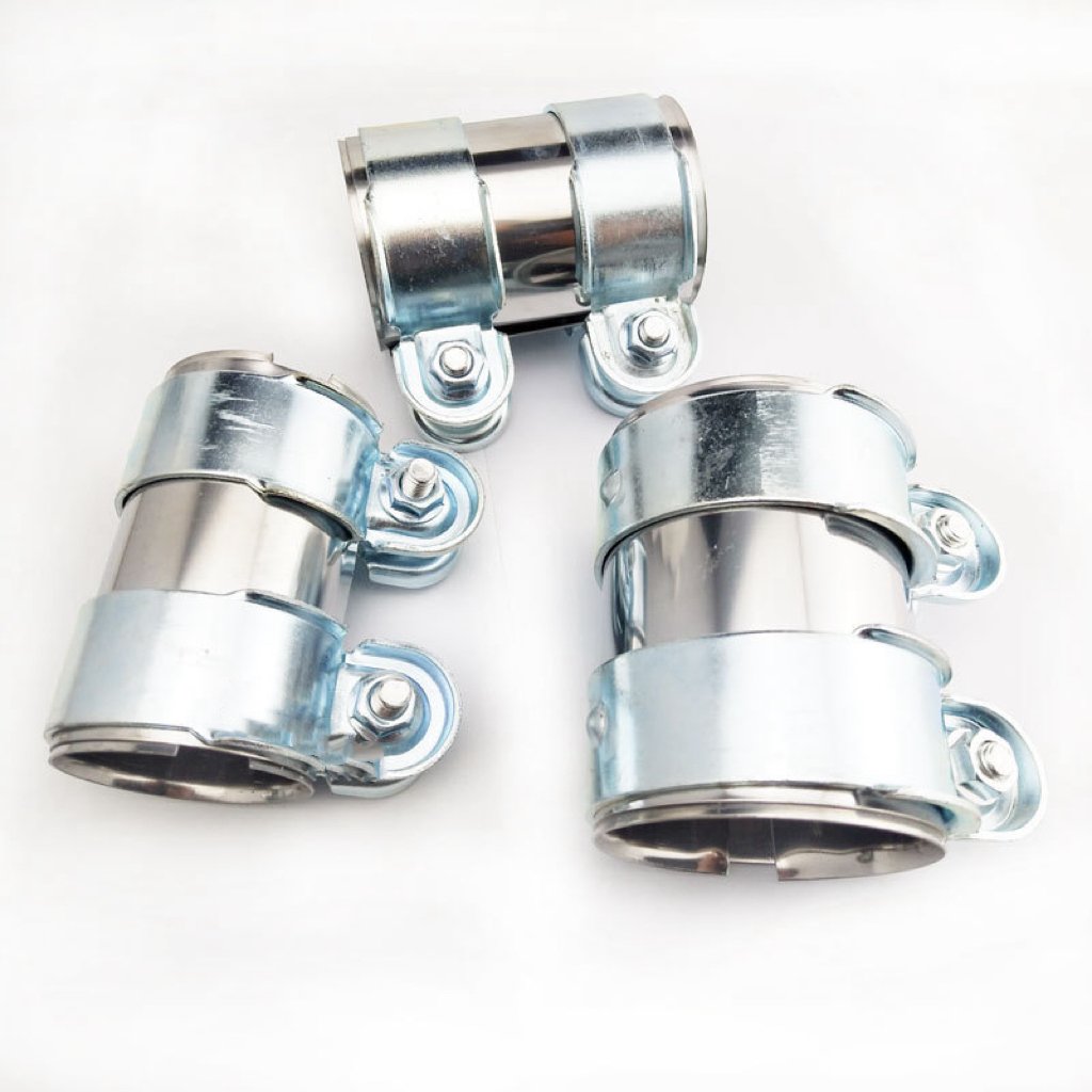 Exhaust Pipe Sleeve Connector for Car Muffler Stainless Steel Turbine Fastening Clamp