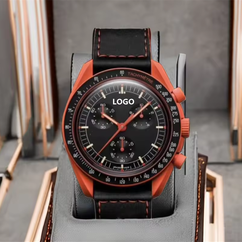 High quality Men quartz Watch Jupiter Mars Saturn Neptune Pluto Lunar phase Volcanic Auroral Desert Sun Mercury Venus Earth Moon