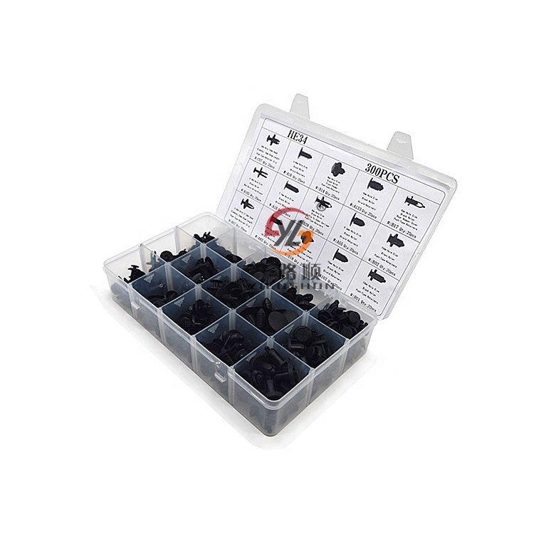 HE34 300pcs plastic fasteners and screws decorative rivets for car sets