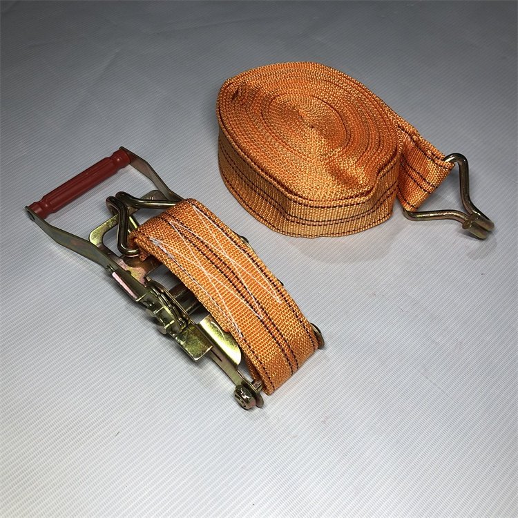 40mm 55mm Ratchet Tie Down Straps With or Double J hook or Endless Loop for Tracking Spring Fittings Tie-Down