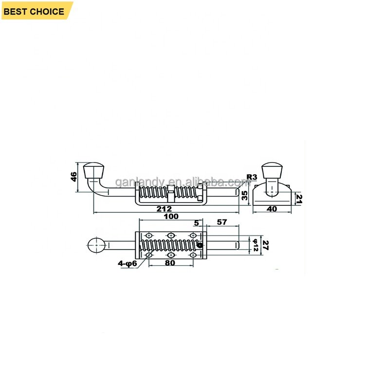 GL-14127 Truck Spring Loaded Body Fixing Latch Shoot Bolt