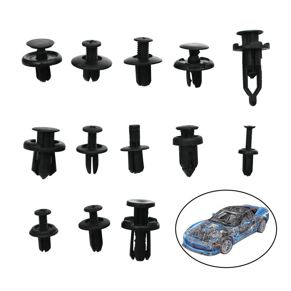 620 piece automatic fastener clip hybrid body push pin rivet bumper door trim panel retainer fastener kit
