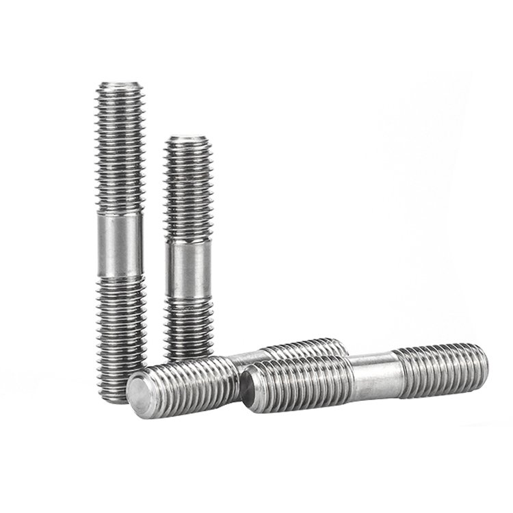 M8 M10 X 1.5 Titanium Fasteners Half Thread Metal Threaded Tie Rod Stud Bolt With Threaded Ends
