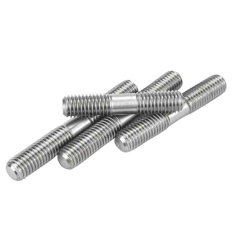 M8 M10 X 1.5 Titanium Fasteners Half Thread Metal Threaded Tie Rod Stud Bolt With Threaded Ends
