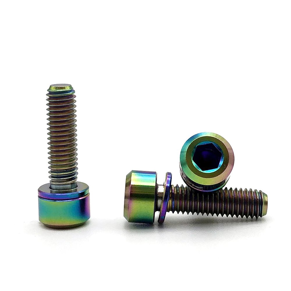 High Precision titanium screw M3 M4 M5 M6 M8 M10 Threaded Left Hand Thread Bolts Titanium Hex Bolts