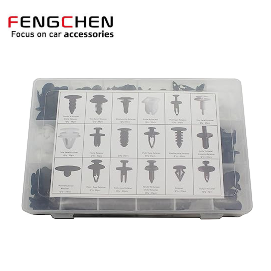415Pcs Car Retainer Clips & Plastic Fasteners Kit-18 Most Popular Sizes Car Door Trim Panel Clips with Removal Tools