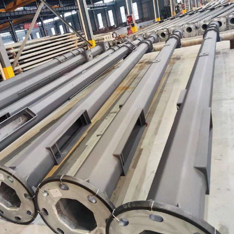Factory price Polygon Galvanized steel 18m 20m 25m 30m telescopic lifting system HDG high mast light pole