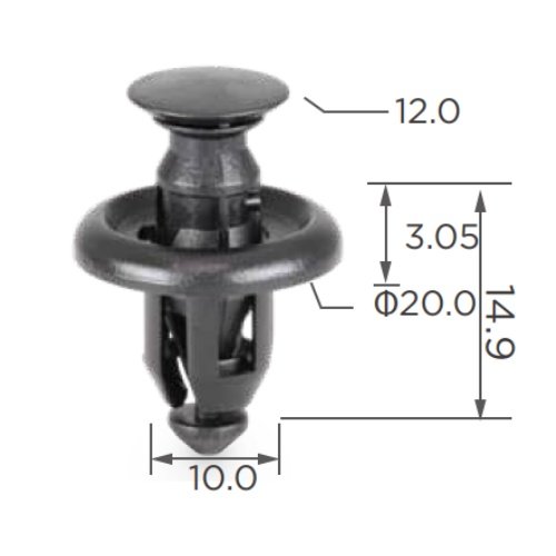 #BC Universal Mixed Fasteners Rivet Assorted 100PCS/Bag Auto Push Bumper Retainer Plastic Clips