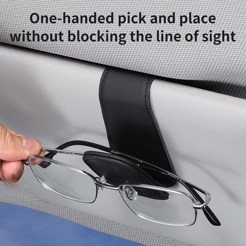 Universal Car Auto Sun Visor Glasses Box Sunglasses Clip Card Ticket Holder Stand Fastener Pen Case Eyeglasses Car Accessories
