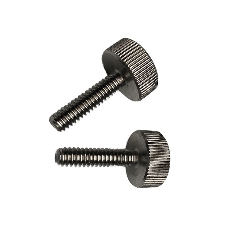 Custom Machine Manual Adjustment Hand-tightening Stainless Steel 304 Knurled Slotted Grip-head Grip Bolt Thumb Screw