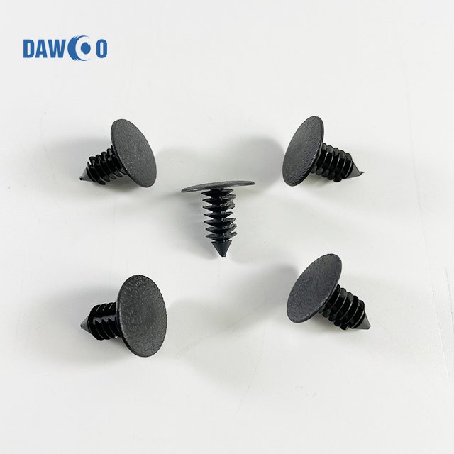 Factory Wholesale 30pcs 50pcs 100pcs Pack 6mm Fit Hole Black Auto Tree Plastic Fasteners for Cars Clip