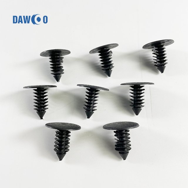 Factory Wholesale 30pcs 50pcs 100pcs Pack 6mm Fit Hole Black Auto Tree Plastic Fasteners for Cars Clip