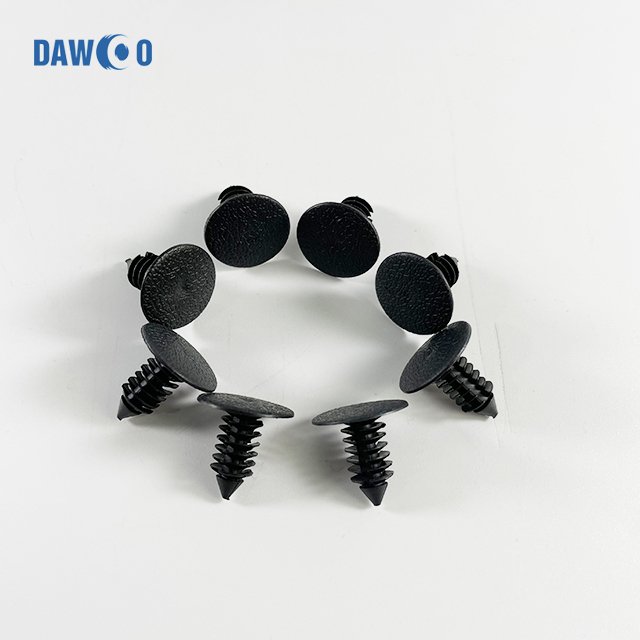Factory Wholesale 30pcs 50pcs 100pcs Pack 6mm Fit Hole Black Auto Tree Plastic Fasteners for Cars Clip