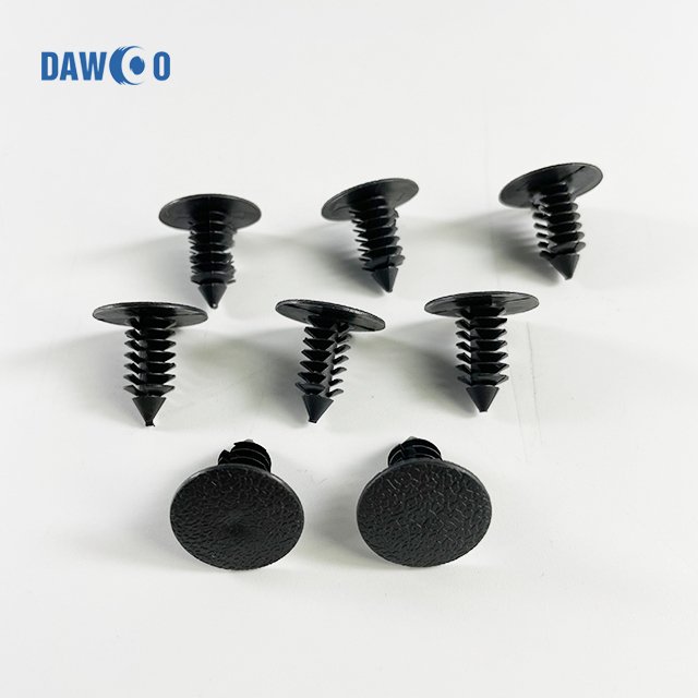 Factory Wholesale 30pcs 50pcs 100pcs Pack 6mm Fit Hole Black Auto Tree Plastic Fasteners for Cars Clip