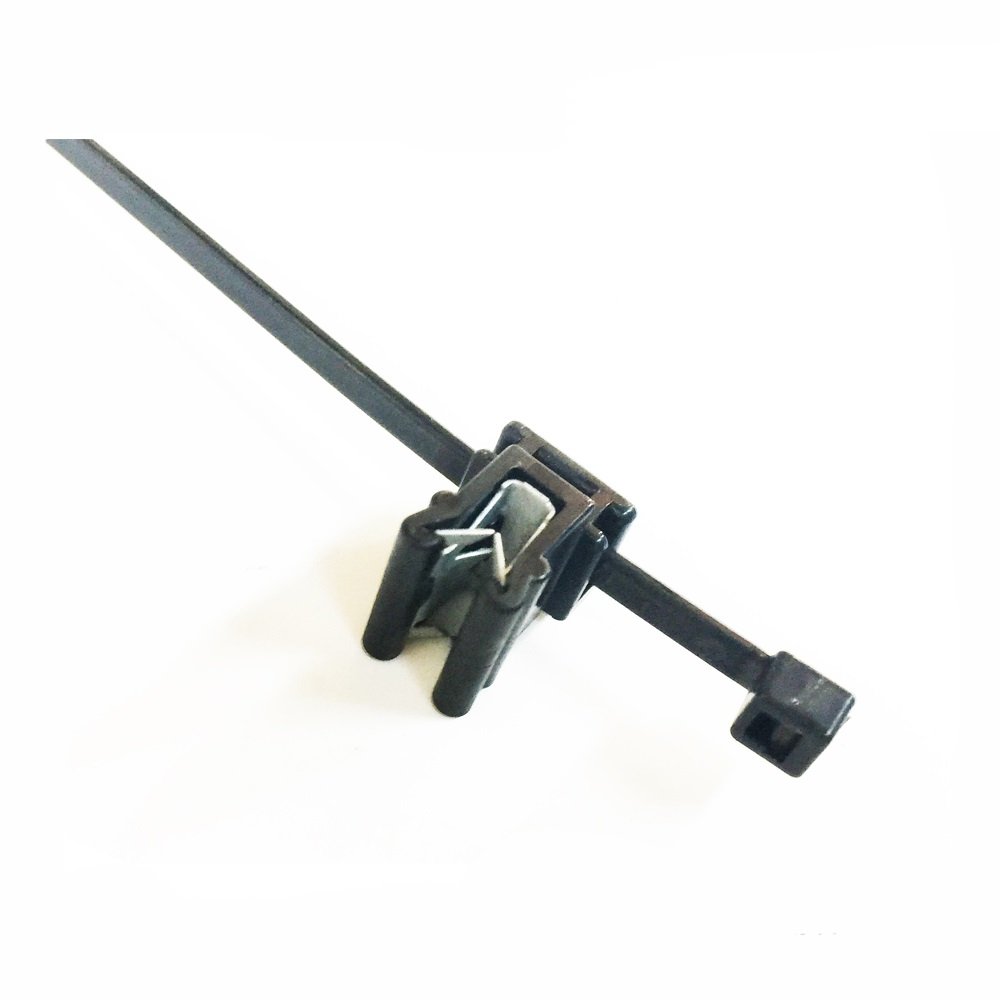 High Strength Round Black Cable Tie Removable Adjustable Automotive Nylon Flexible Thin Fastener Plastic Ribbon Cable Tie Clip