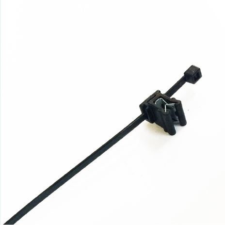 High Strength Round Black Cable Tie Removable Adjustable Automotive Nylon Flexible Thin Fastener Plastic Ribbon Cable Tie Clip