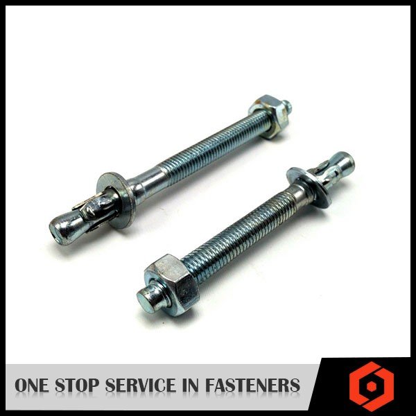 Screw Type Expansion Anchor Bolts Expansion Screw Hex Concrete Wall Hardware Zinc Plated Wedge Anchors Bolt