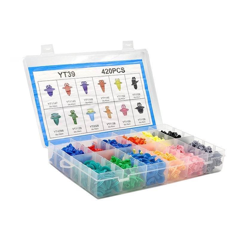 420Pcs Plastic Car Push Retainer Clips & Auto Body Fasteners Assortment Car Clips Rivet Bumper Kit
