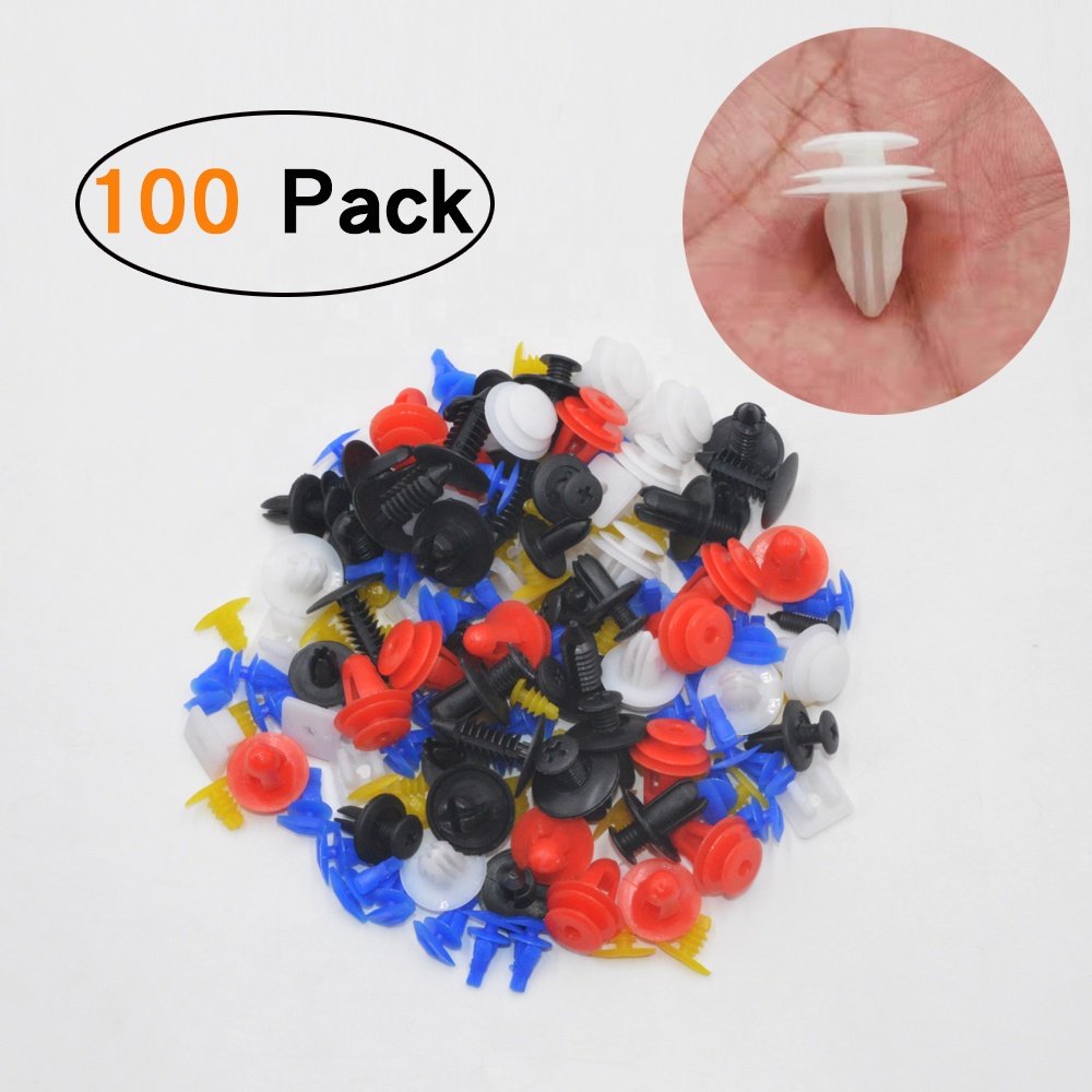 Auto Plastic Clips Fasteners for Car mixed 100pcs Variety plastic rivets