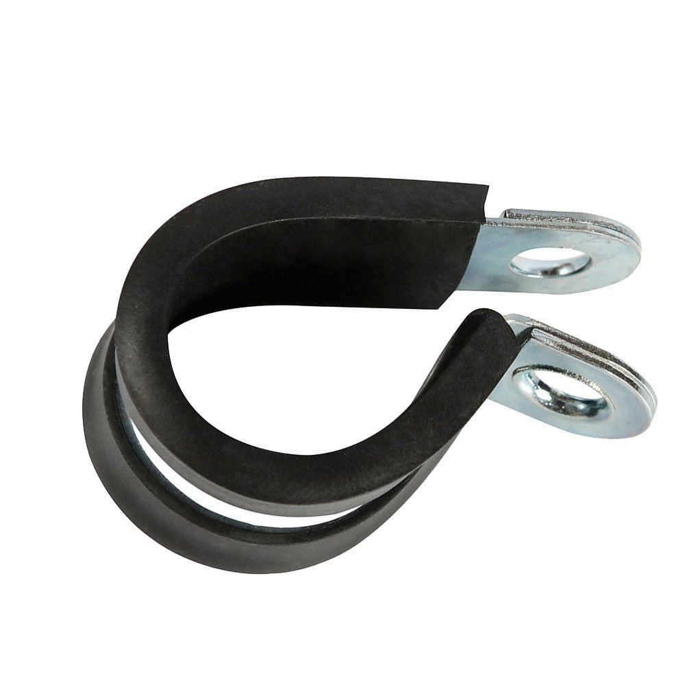 P Cable Clamp Cushioned Insulated Clip SS304 Galvanized Iron With EPDM Rubber U Bracket Pipe Clamp Rubber Inch Stainless Steel