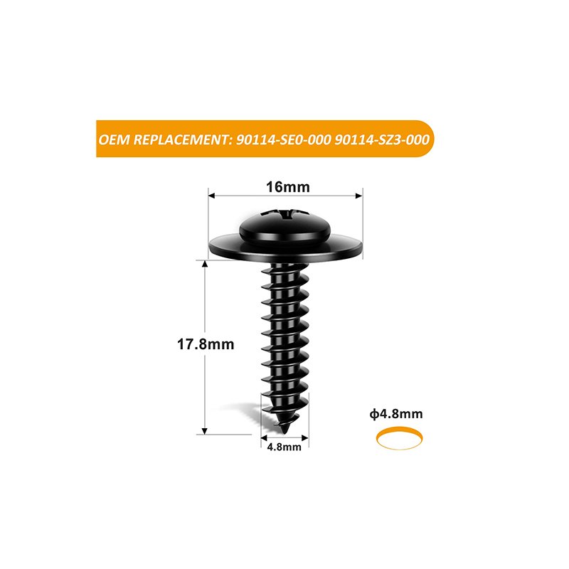 100 Pcs Torx Truss Head Tapping Screw Fender Liner Splash Guard Under Cover Car Clips for VW Audi