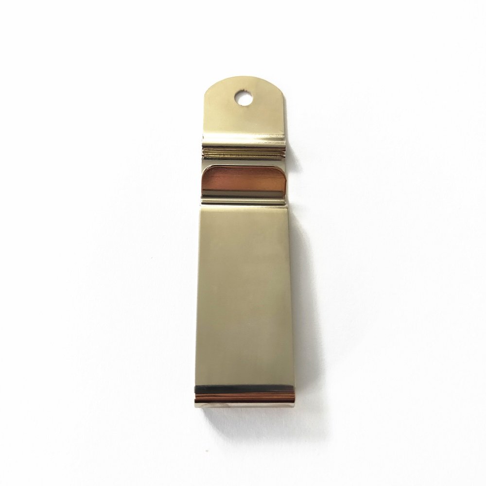 Hot Selling OEM Service Manufactured Nickel Plated Spring Steel Flat Metal Waist Clip Fastenings Spring Steel Holster Belt Clip