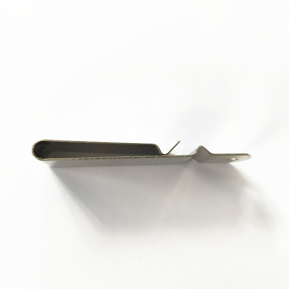 Hot Selling OEM Service Manufactured Nickel Plated Spring Steel Flat Metal Waist Clip Fastenings Spring Steel Holster Belt Clip