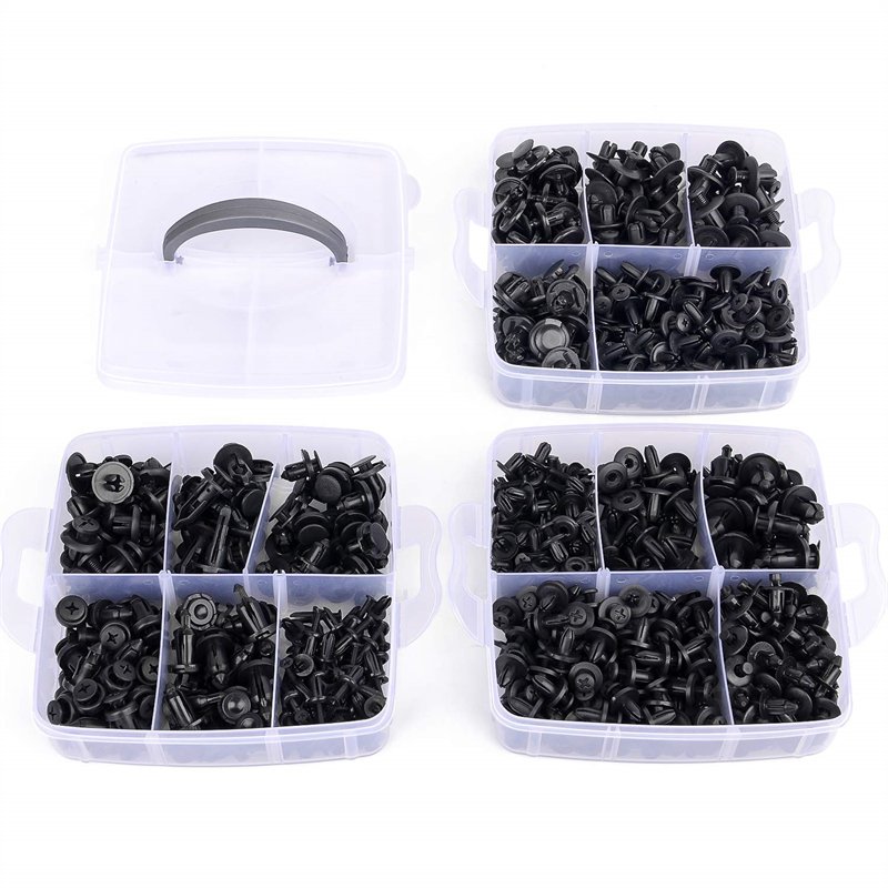 635Pcs Car Push Retainer Clips & Auto Fasteners Assortment Nylon Bumper Fender Rivets for Toyota GM Ford Honda Acura Chrysler