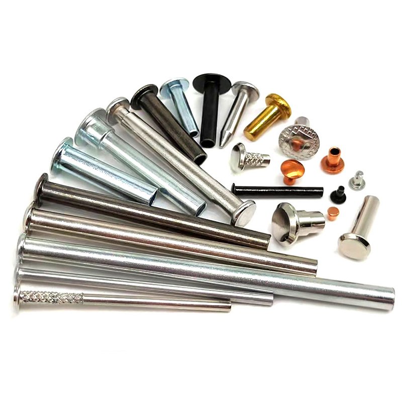Factory Made Metal Custom Semi Tubular Solid Step Flat Round Countersunk Head Leather Rivets