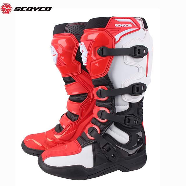 SCOYCO Enduro Boots Professional Off-road Riding MX Boots Shatter-Resistant Biker Botas Riding Shoes Motorbike Motorcycle